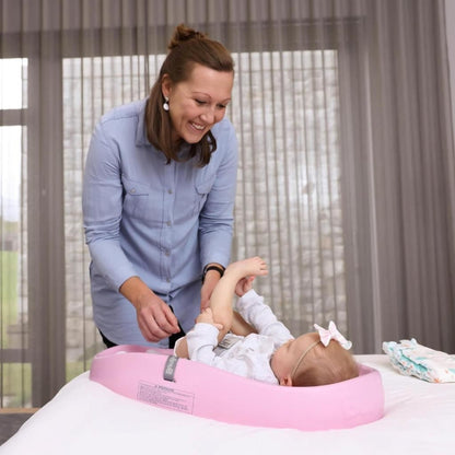 Bumbo Changing Mat Ergonomic Pad Safety Harness Soft Lightweight Cradle Pink