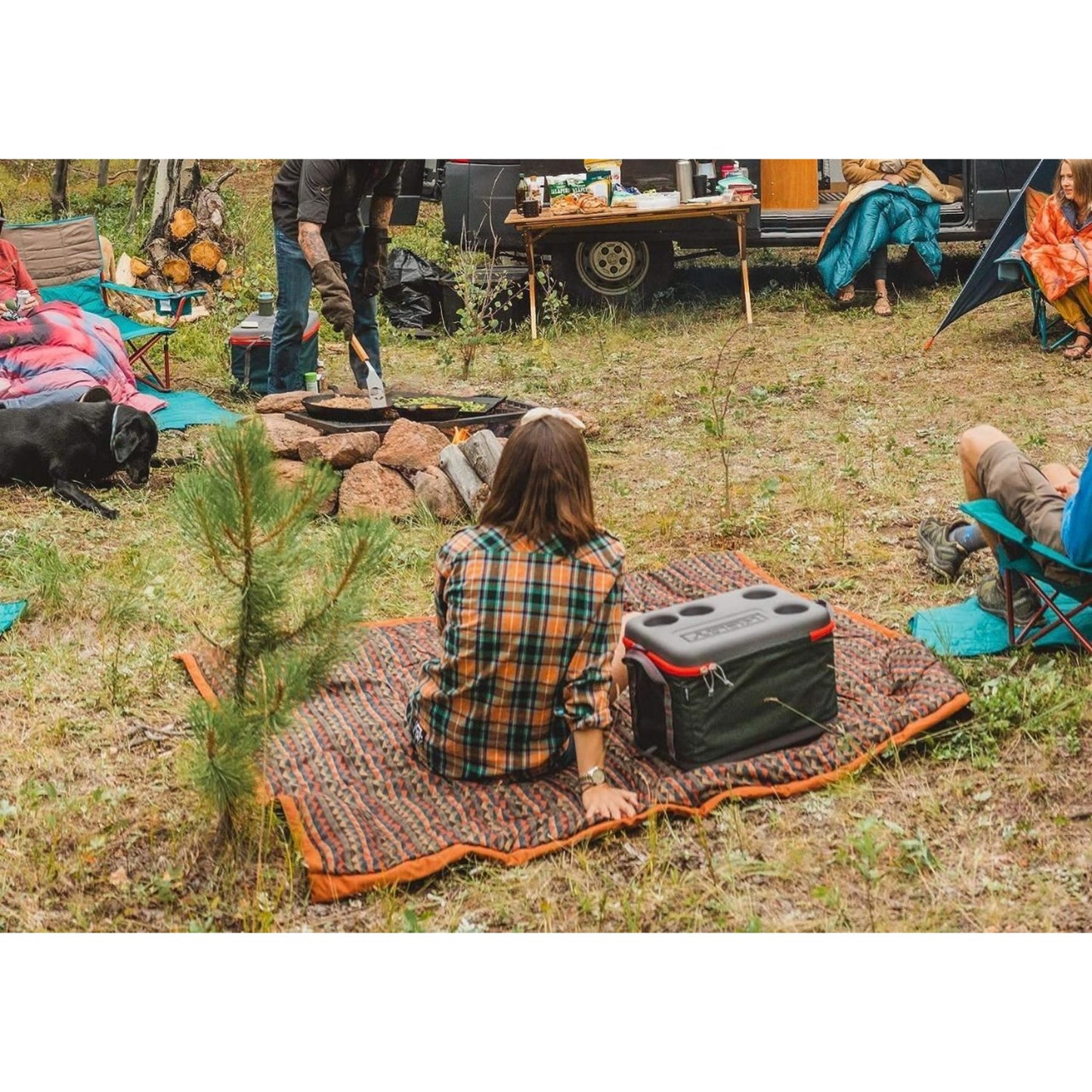 Kelty Cordavan Outdoor XL Picnic Blanket Ground Sheet with Carry Handle 76"x66"