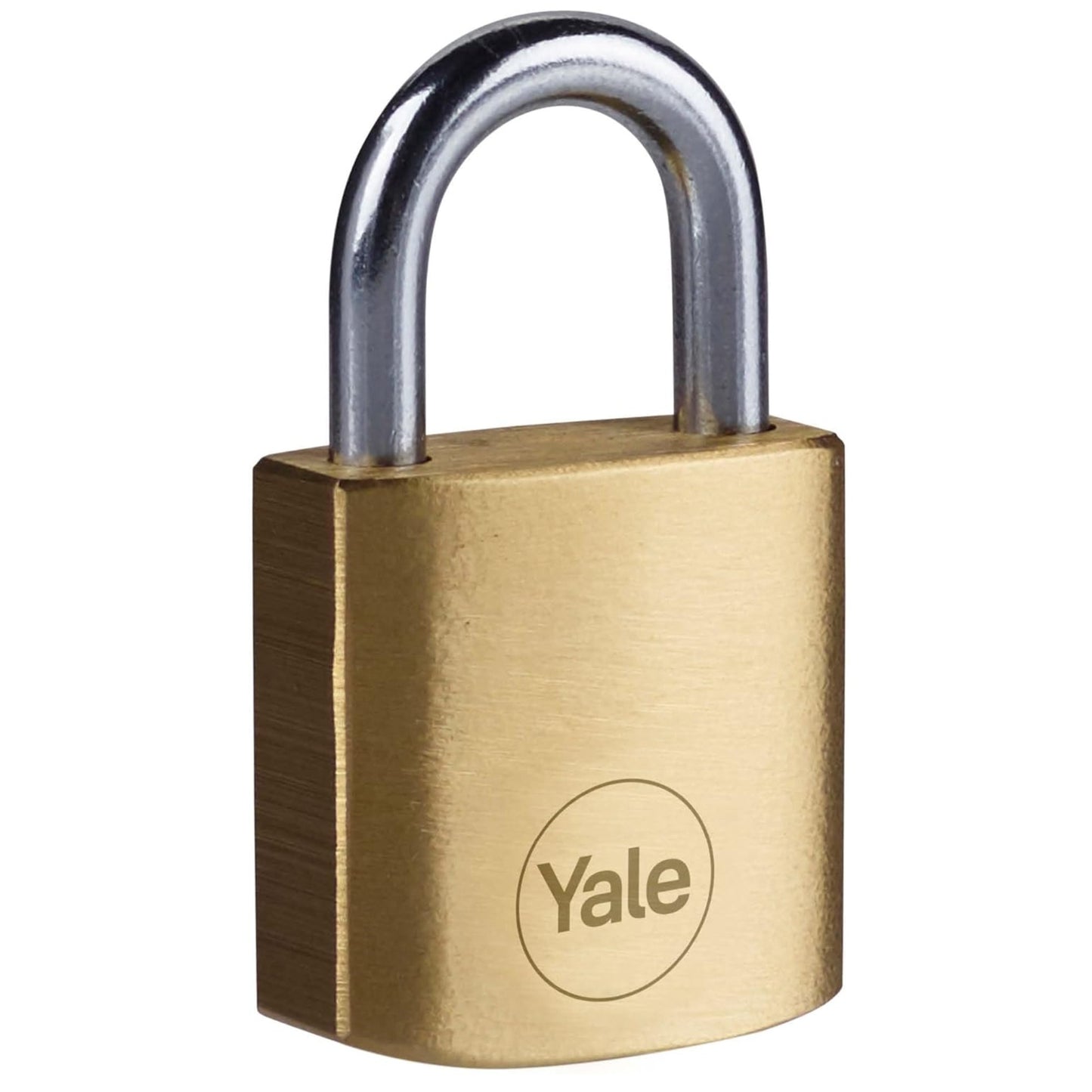 Yale Standard 25mm Brass Padlock x2 Pack Open Steel Shackle 3 keyed Alike Keys