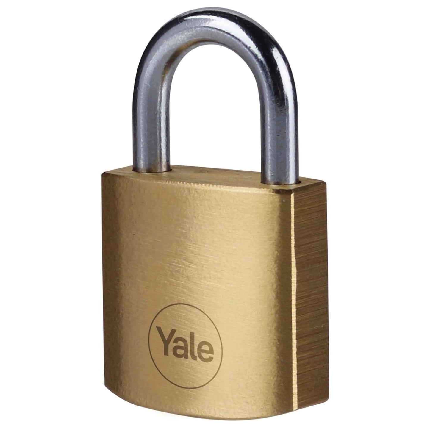 Yale Standard 25mm Brass Padlock x2 Pack Open Steel Shackle 3 keyed Alike Keys