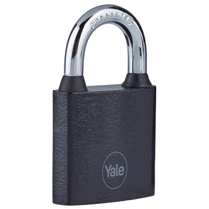 Yale Standard Security Iron Padlock 32mm Black Hardened Steel Shackle Indoor