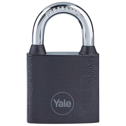 Yale Standard Security Iron Padlock 32mm Black Hardened Steel Shackle Indoor