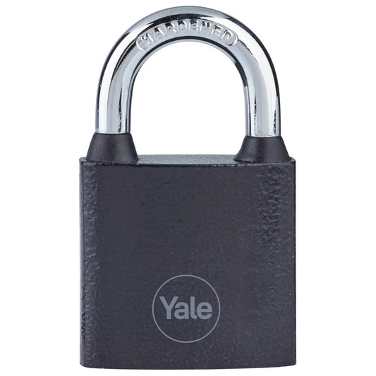 Yale Standard Security Iron Padlock 32mm Black Hardened Steel Shackle Indoor