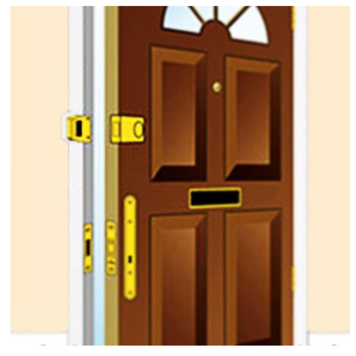Yale Essentials Deadlock Nightlatch 60mm Backset Chrome Finish 2 keys Included