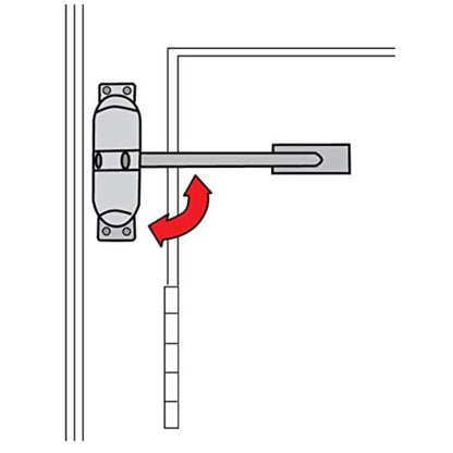 Yale Surface Mounted Door Closer Spring Loaded with Adjustable Tensioner White