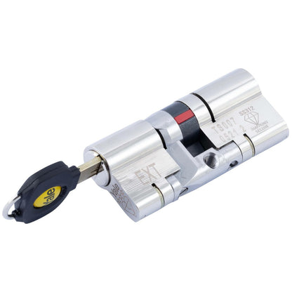 Yale Anti Snap 3 Star Double Cylinder High Security 50:45 95mm Nickel B-YS3-5045