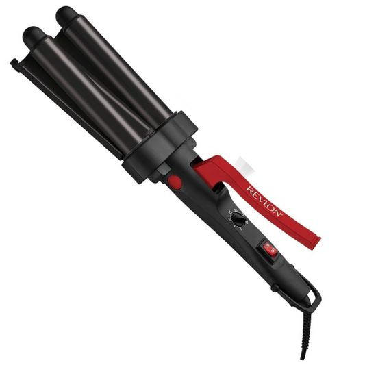 Revlon Wave Master Jumbo Waver Hair Inverter Triple Barrel Hair Waver with Tourmaline Ceramic Coating & 30 Heat Settings