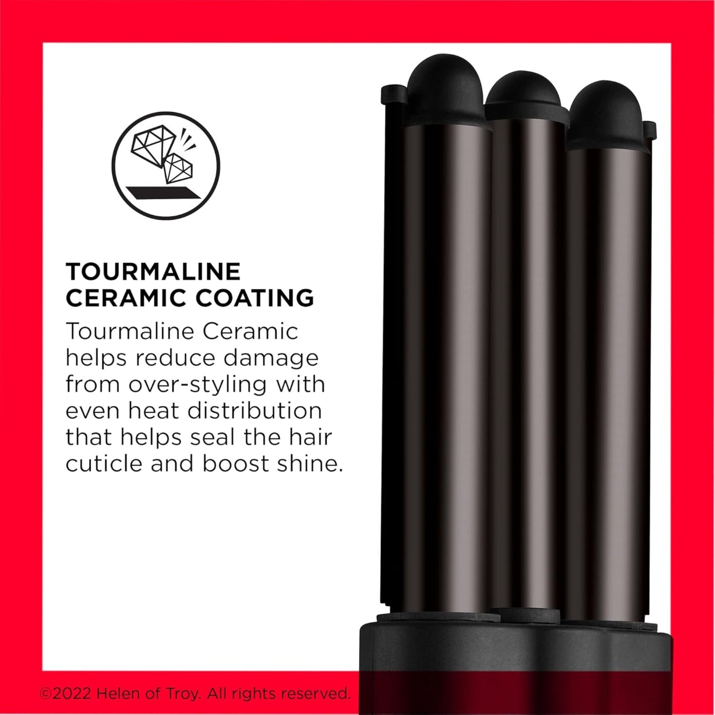 Revlon Wave Master Jumbo Waver Hair Inverter Triple Barrel Hair Waver with Tourmaline Ceramic Coating & 30 Heat Settings
