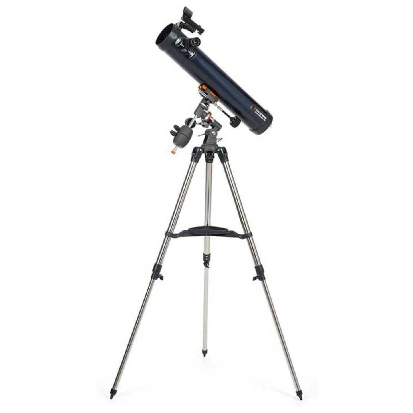 Celestron AstroMaster 76EQ Newtonian Reflector Telescope Two Eyepieces Tripod