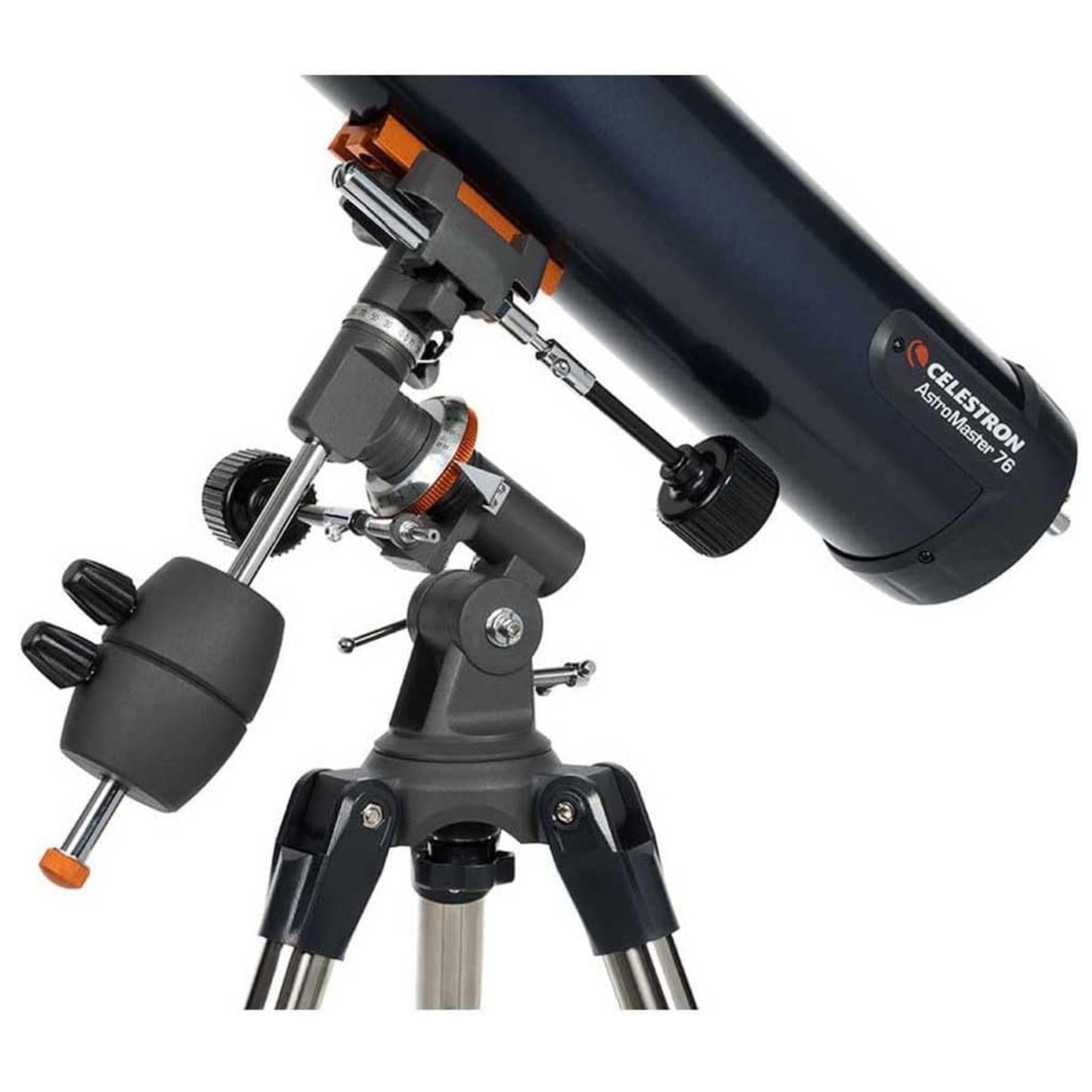 Celestron AstroMaster 76EQ Newtonian Reflector Telescope Two Eyepieces Tripod