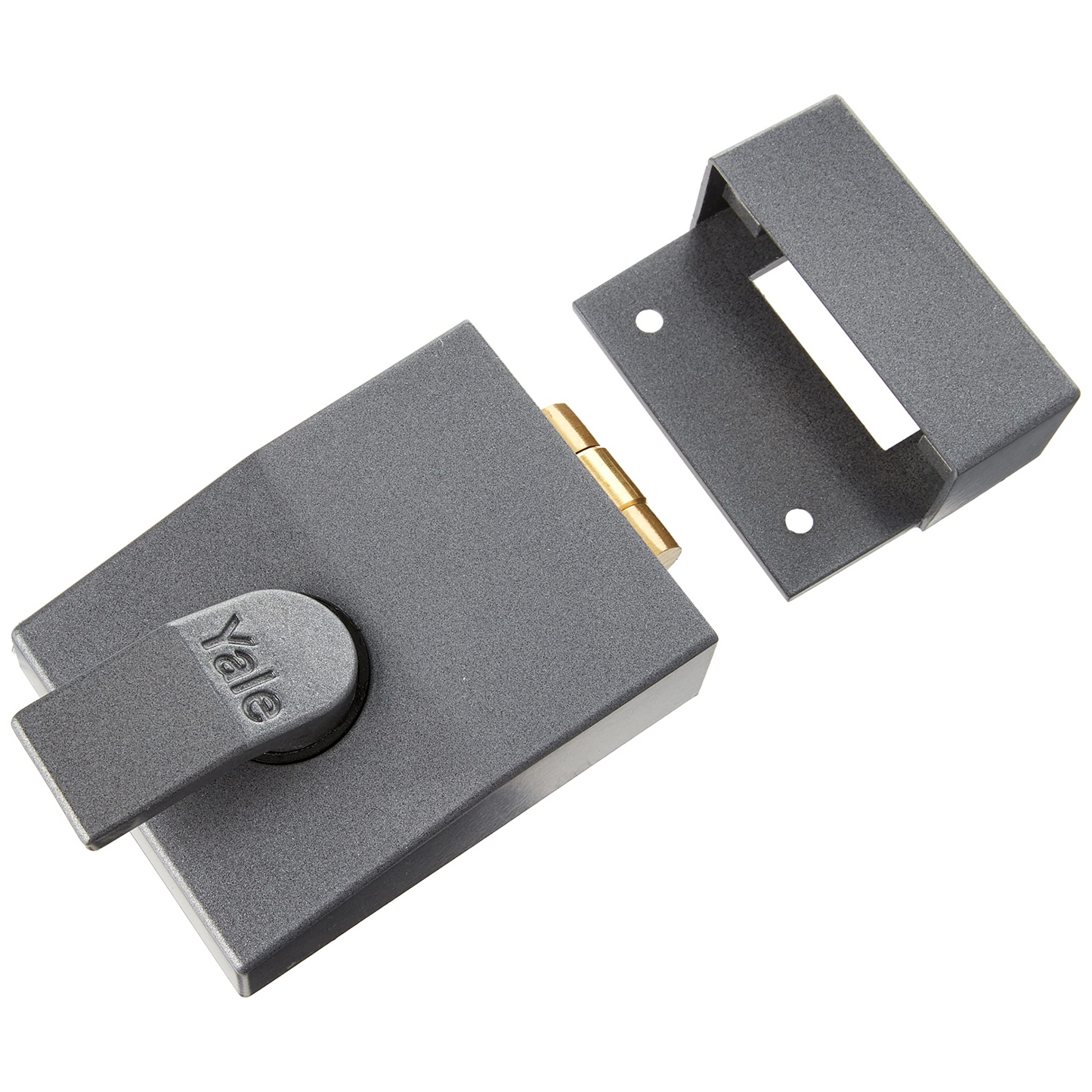 Yale 81 Rollerbolt Nightlatch Push Pull Action Lock Grey Case Chrome Cylinder 92mm