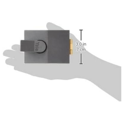 Yale 81 Rollerbolt Nightlatch Push Pull Action Lock Grey Case Chrome Cylinder 92mm