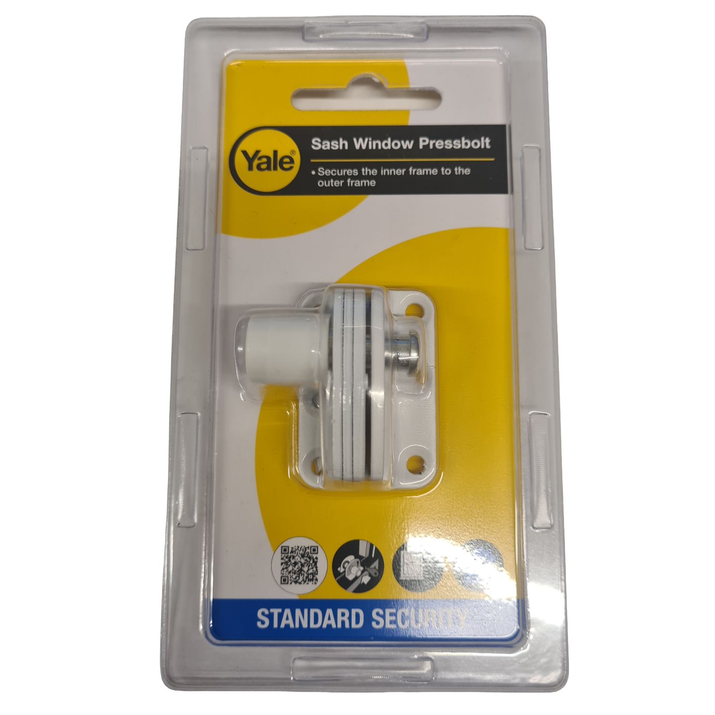 Yale Locks P123WE Sash Window Presslock White Key Included