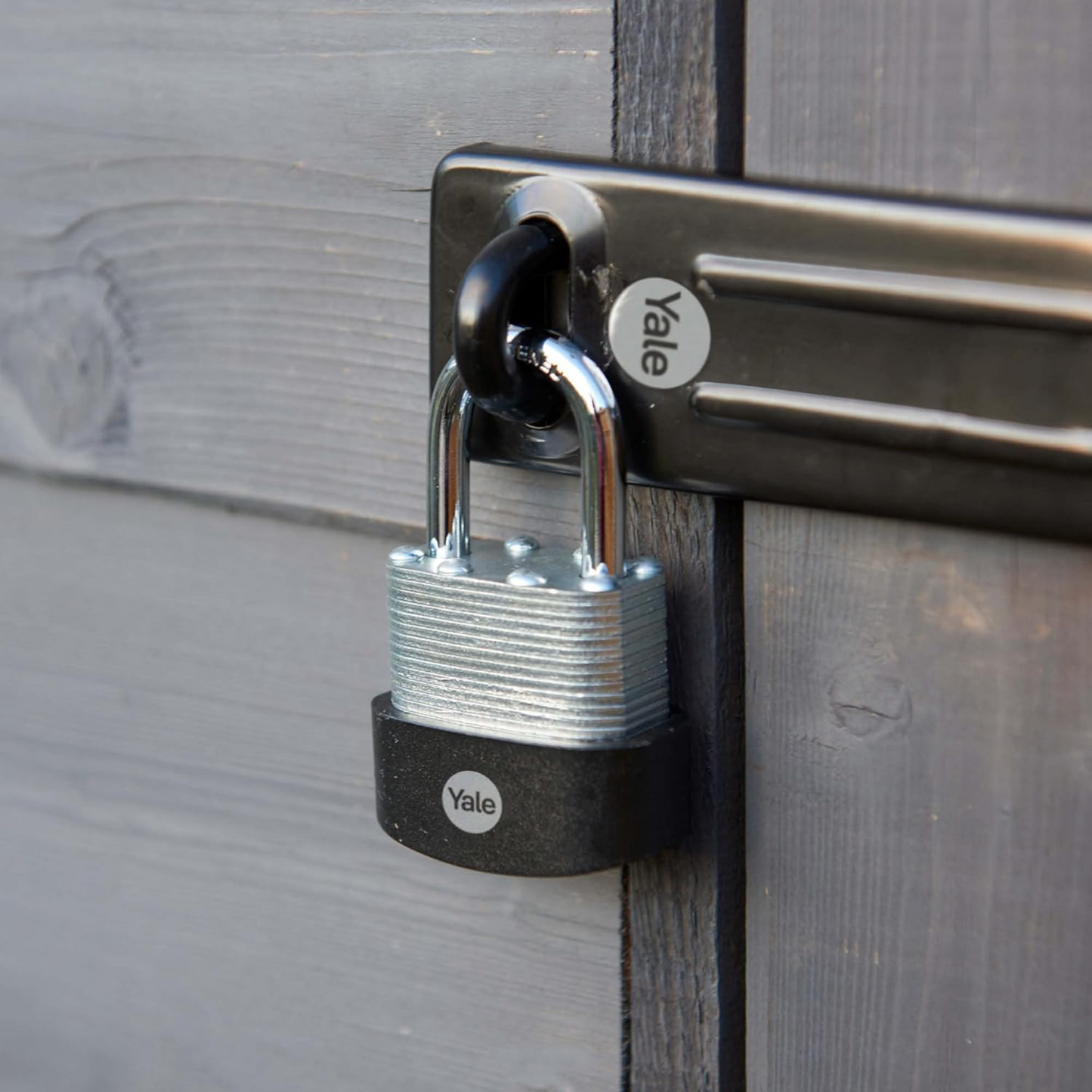Yale High Security Heavy Duty 40mm Laminated Steel Padlock Open Hardened Shackle