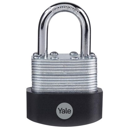 Yale High Security Heavy Duty 40mm Laminated Steel Padlock Open Hardened Shackle
