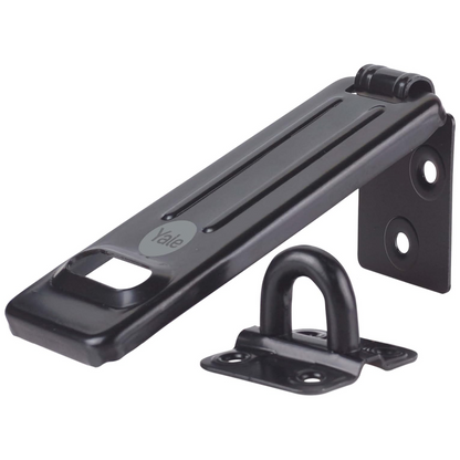 Yale Steel Hasp Staple 120mm for Secure Gates Sheds High Protection Y135B/120/BK
