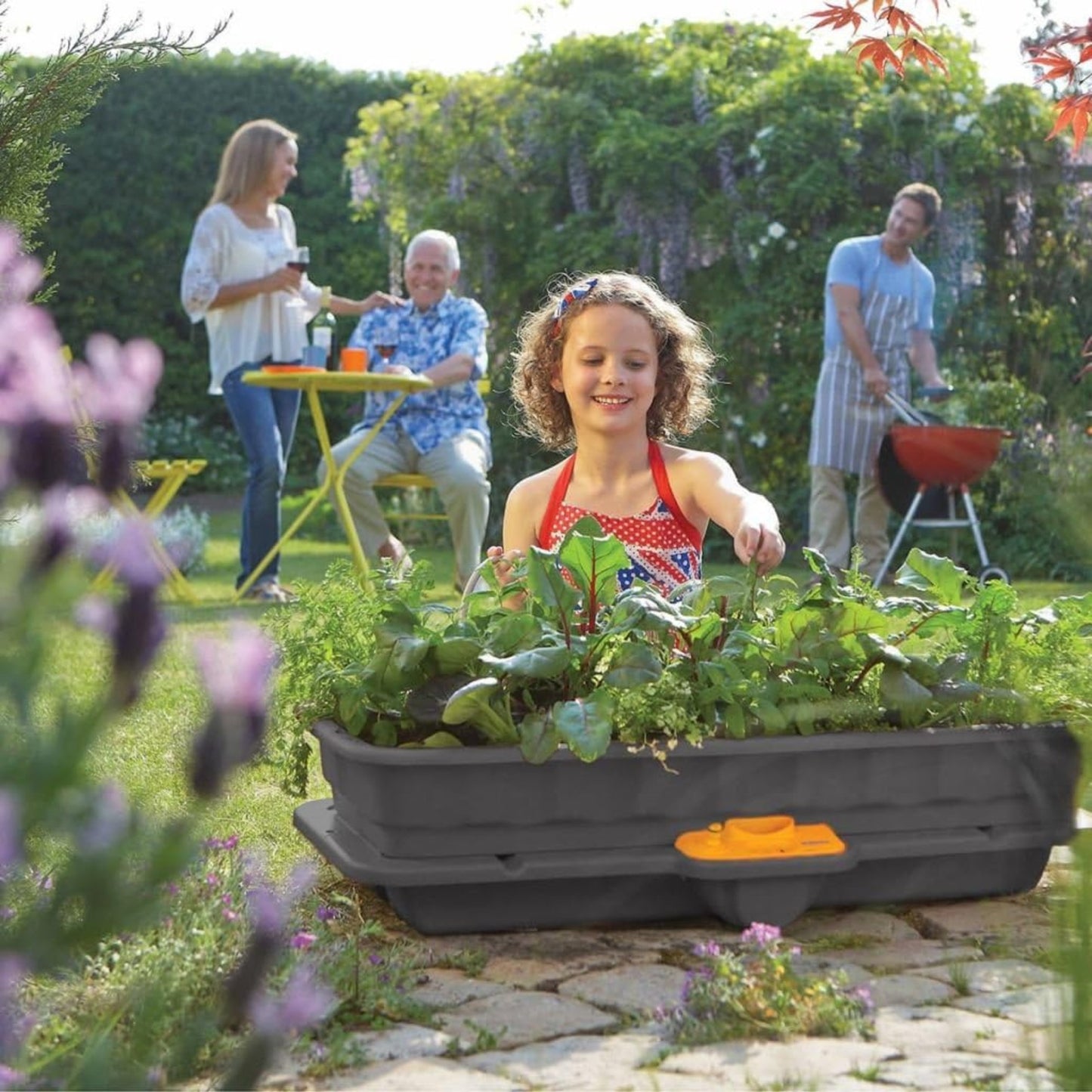 Hozelock Windowsill Garden Container Self-Watering Planter 15L Reservoir Grey