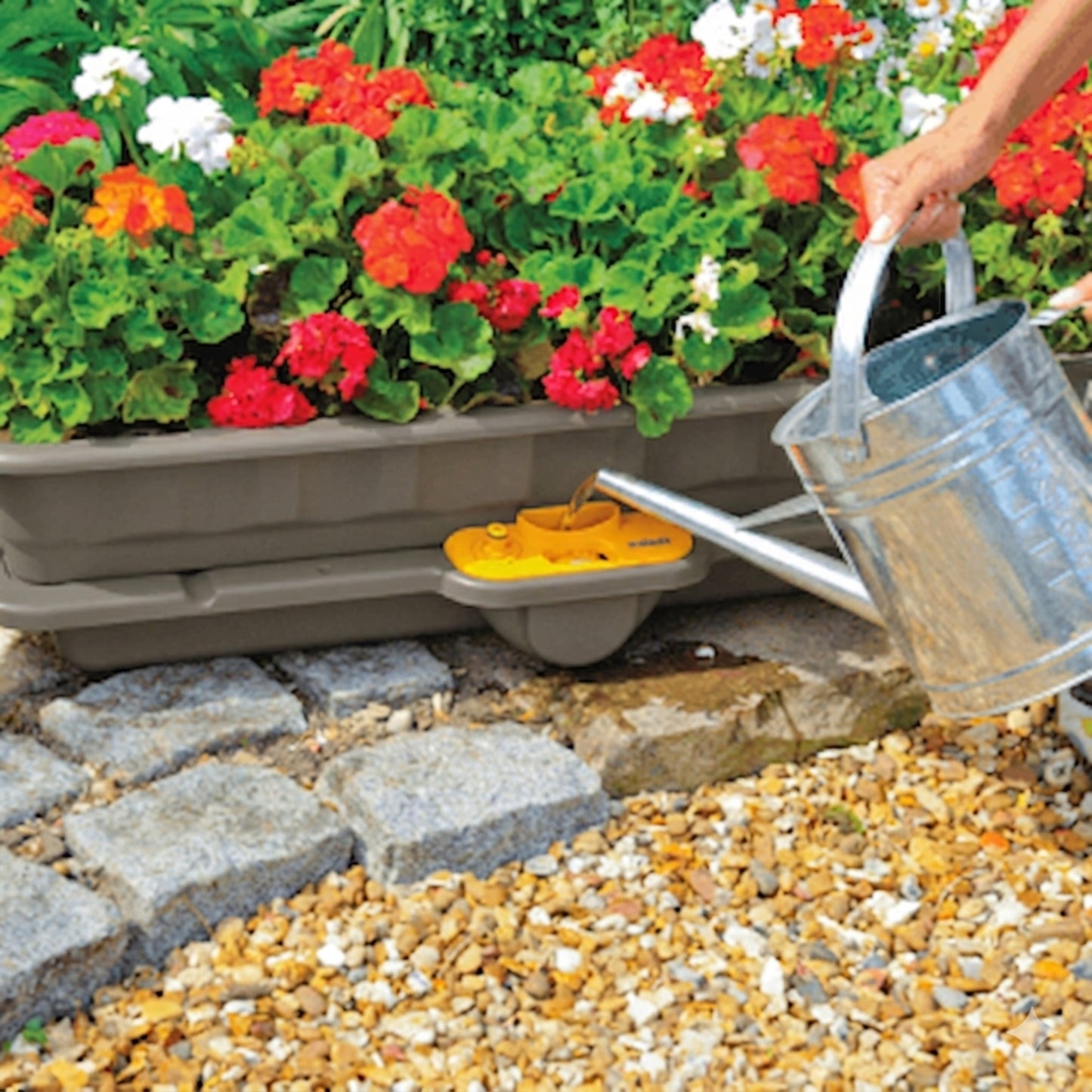 Hozelock Windowsill Garden Container Self-Watering Planter 15L Reservoir Grey