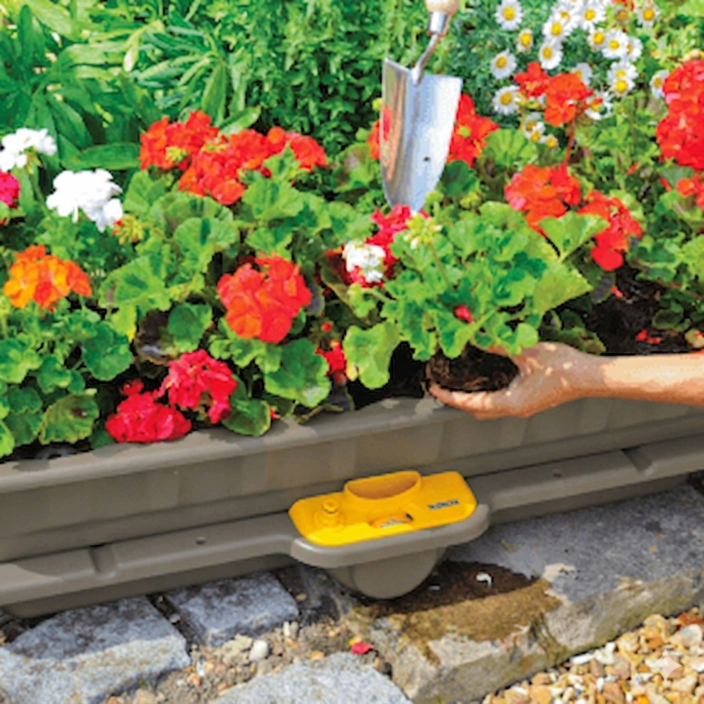 Hozelock Windowsill Garden Container Self-Watering Planter 15L Reservoir Grey