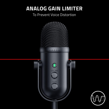 Razer Seiren V2 Pro USB Microphone for Streamers High Pass Filter Shock Absorber
