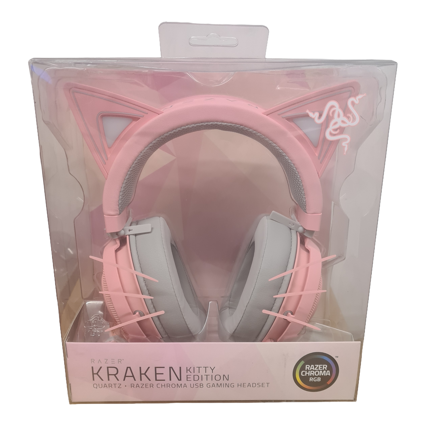 Razer Kraken Kitty Edition Gaming Headset Chroma Lighting Wired 50mm Driver Pink