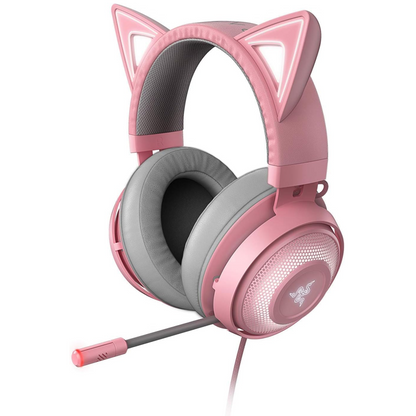 Razer Kraken Kitty Edition Gaming Headset Chroma Lighting Wired 50mm Driver Pink