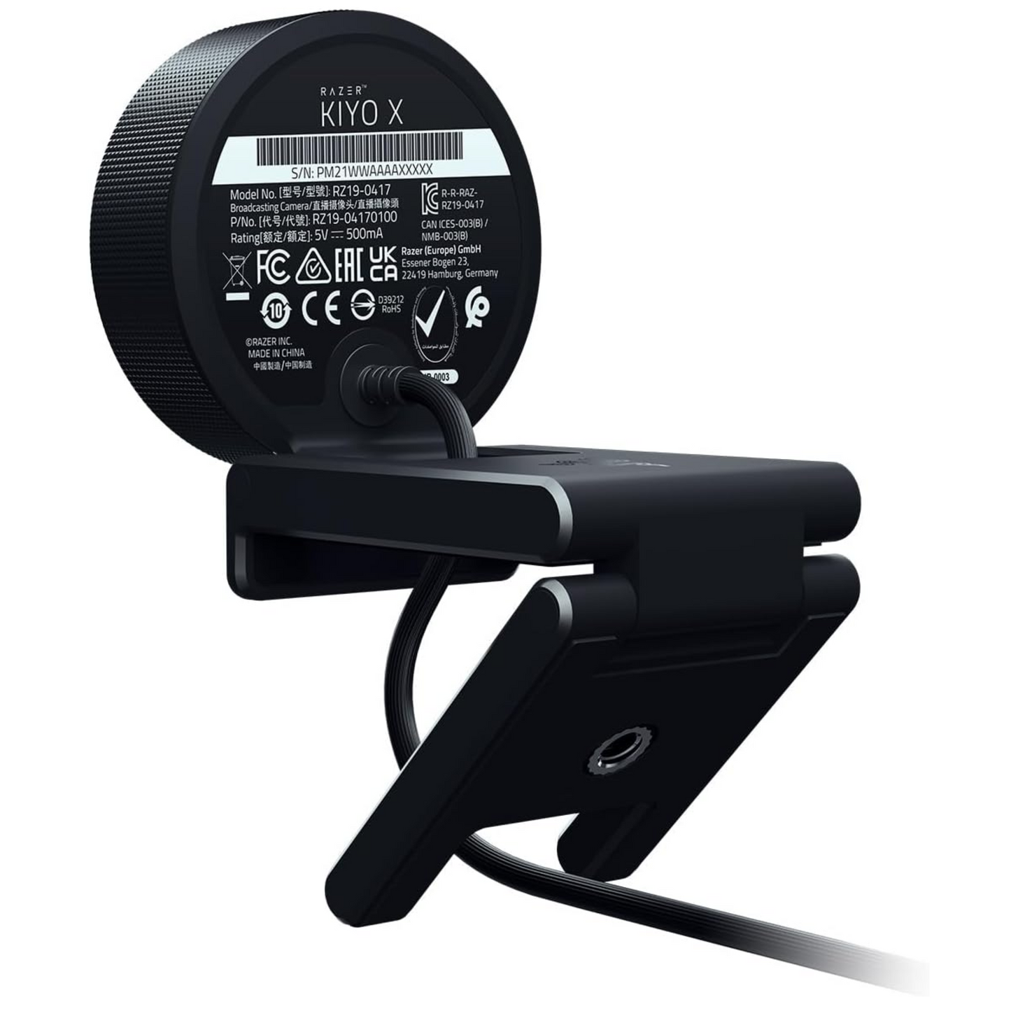 Razer Kiyo X Full HD Streaming Webcam 1080p 30 FPS or 720p 60 FPS Auto Focus