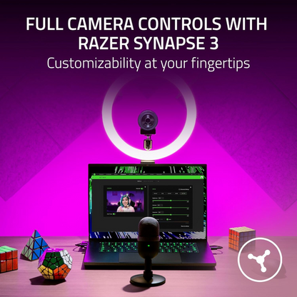 Razer Kiyo X Full HD Streaming Webcam 1080p 30 FPS or 720p 60 FPS Auto Focus