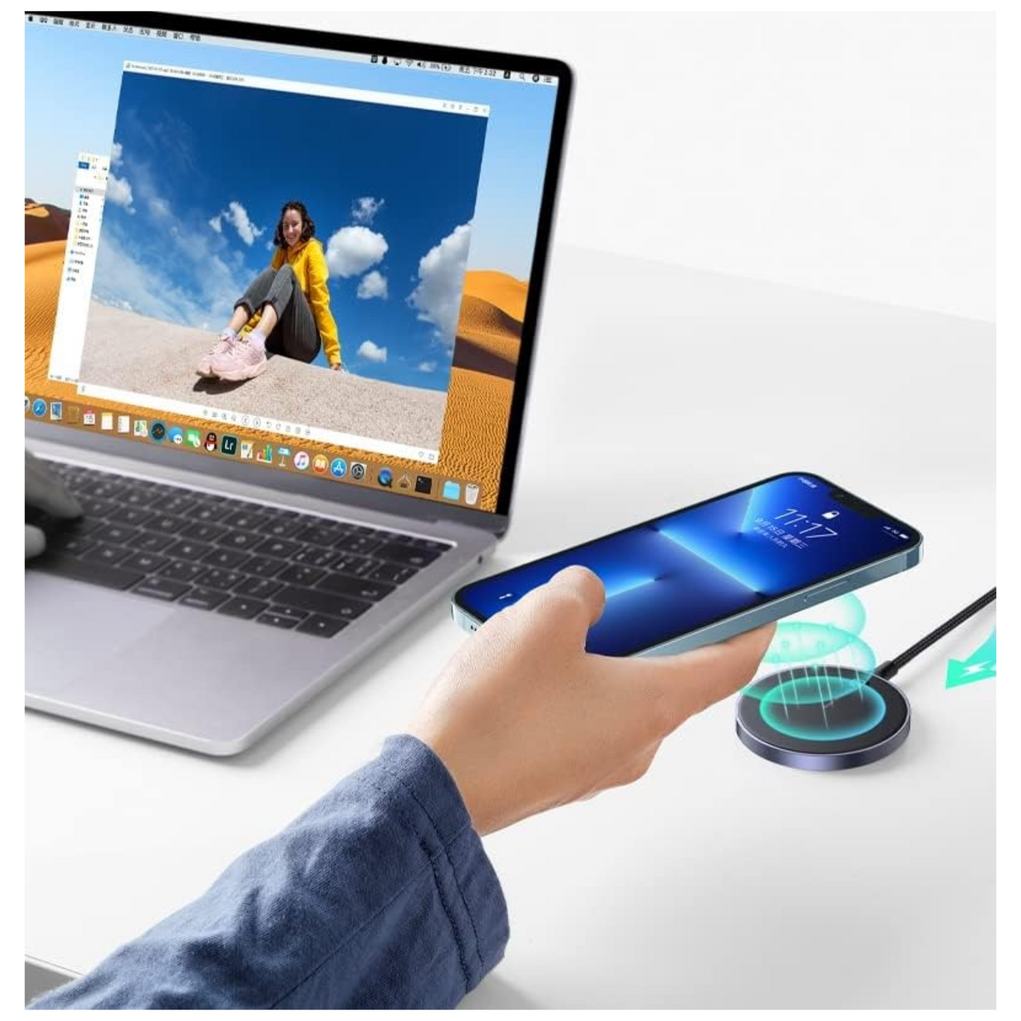 UGREEN MagSafe Wireless Charger Magnetic Fast Charger with 1.5M USB C Cable Qi