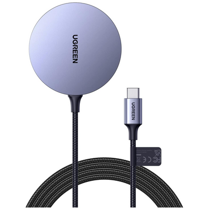 UGREEN MagSafe Wireless Charger Magnetic Fast Charger with 1.5M USB C Cable Qi
