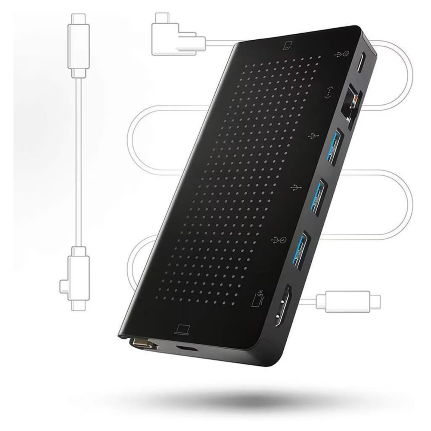Twelve South StayGo USB-C Hub Wired USB 3.2 Gen 1 For Apple MacBook Black 232676