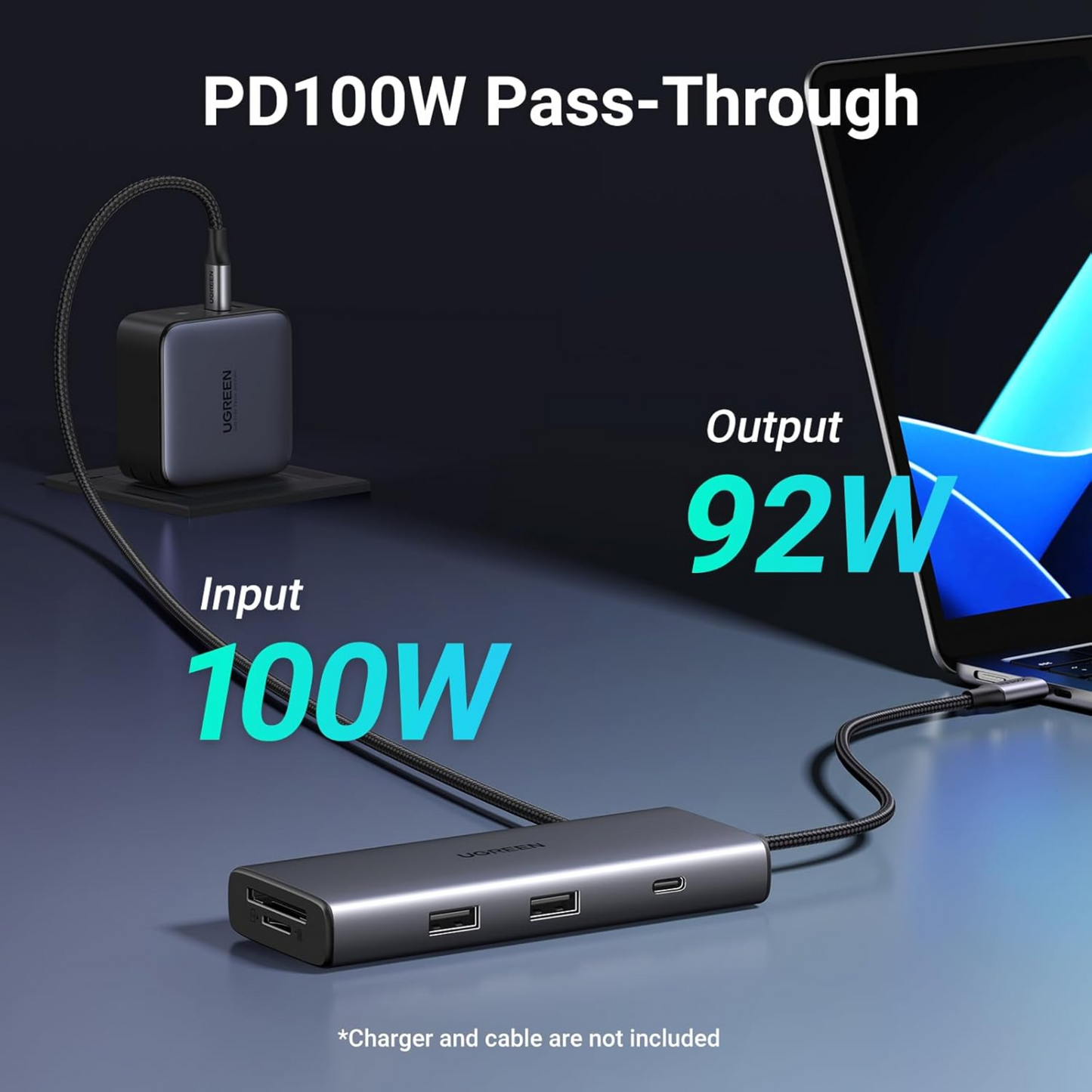 UGREEN USB C Hub 7-in-1 Revodok USB Hub 4K HDMI to USB-C 100W microSD SD Card