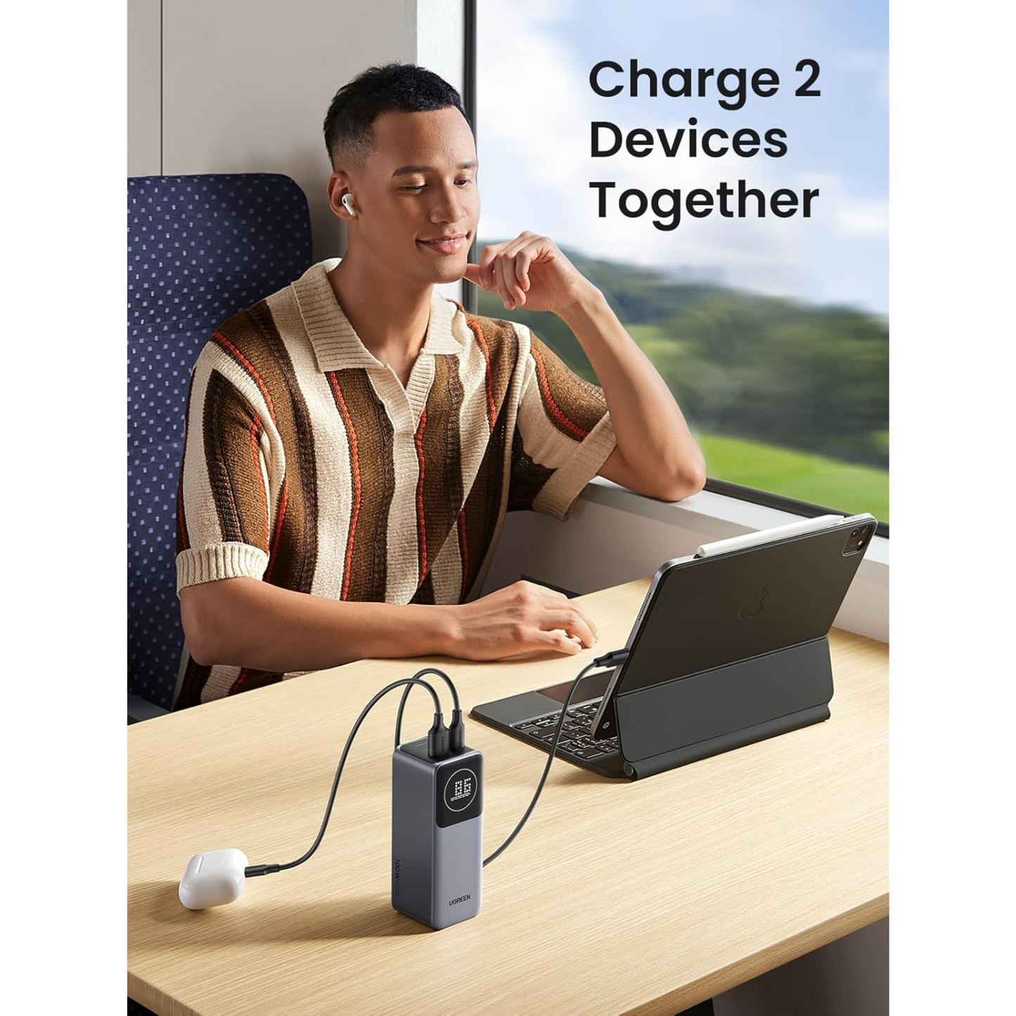 UGREEN Nexode Power Bank 12000mAh 100W Fast Charging Portable Digital Display