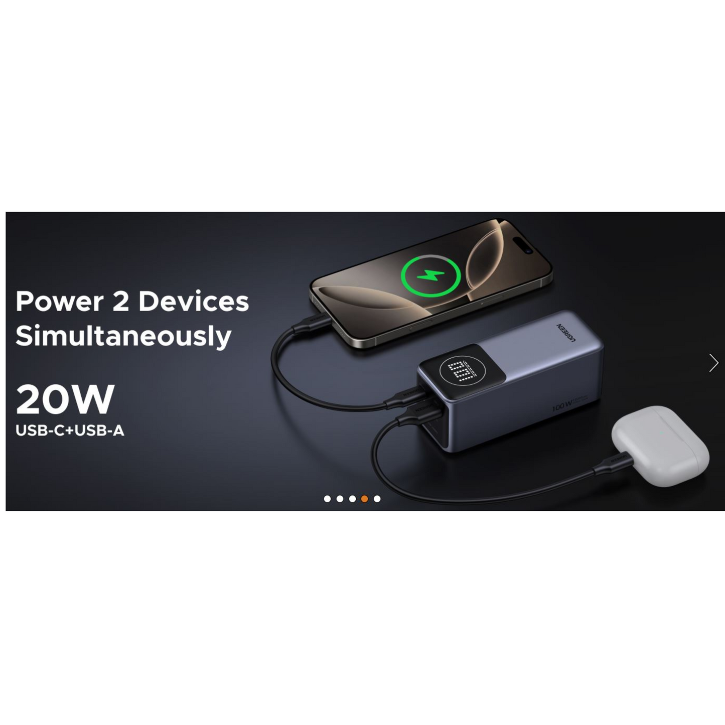 UGREEN Nexode Power Bank 12000mAh 100W Fast Charging Portable Digital Display