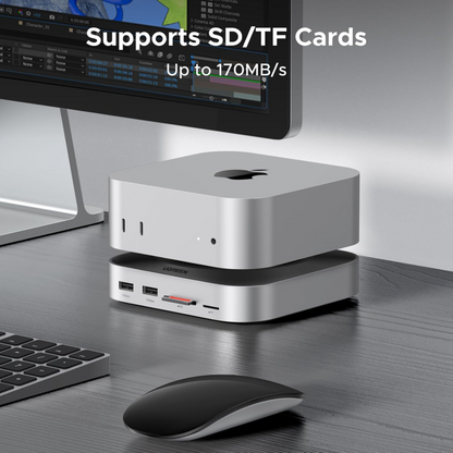 UGREEN Mac Mini M4 Dock 10Gbps NVMe SSD Enclosure USB C Hub with with 3x USB-A