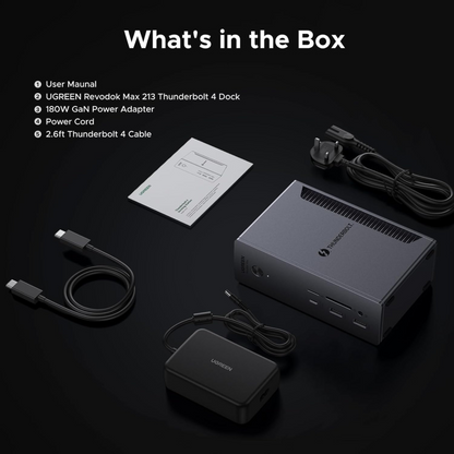 UGREEN Revodok Max 213 Thunderbolt 4 Dock, 13-in-1 4K 60Hz 90W Mac and Windows