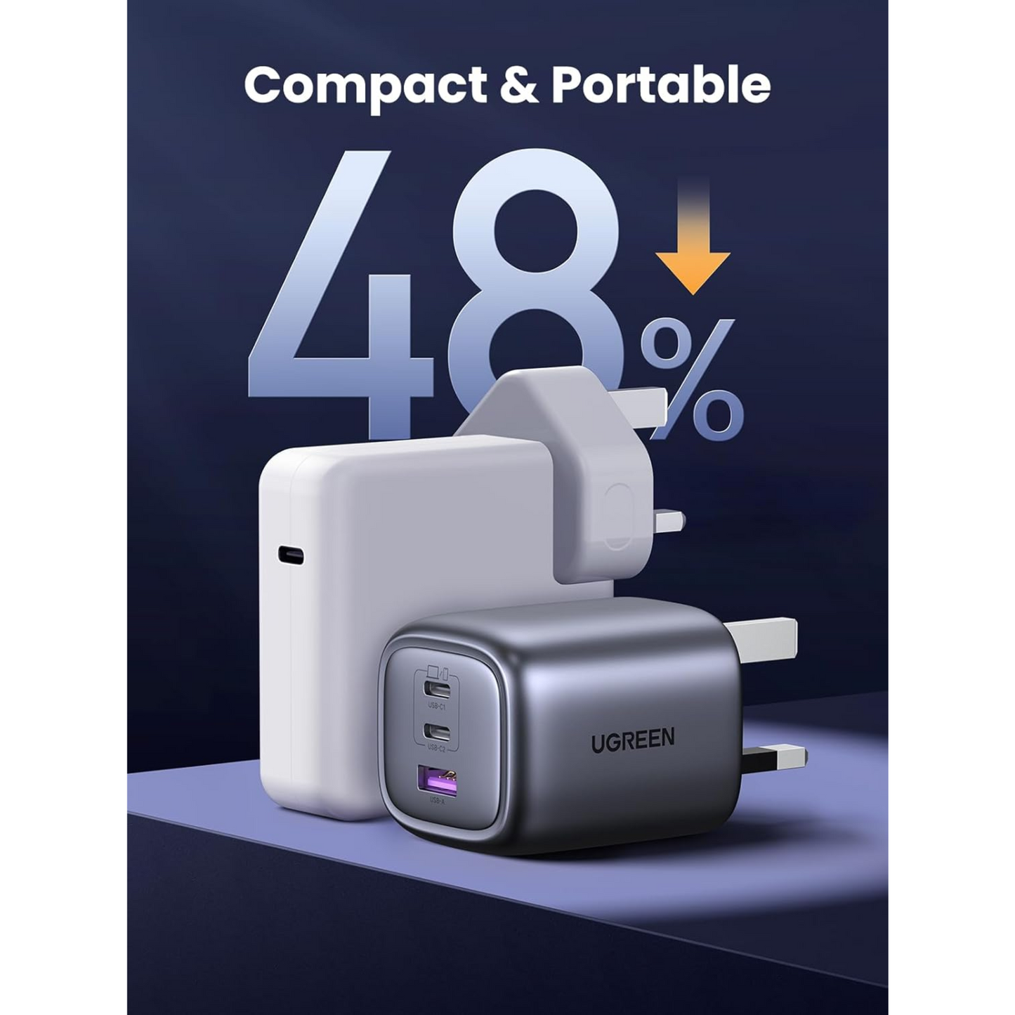 UGREEN USB C Fast Charger GaN 65W Nexode Foldable Wall Charger for Travel Office