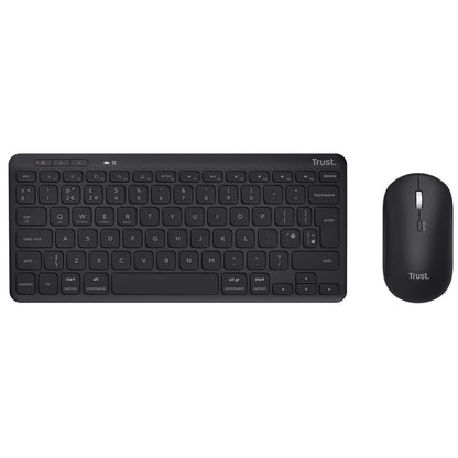 Trust Wireless Bluetooth Keyboard and Mouse QWERTY UK Rechargeable Multi-Device