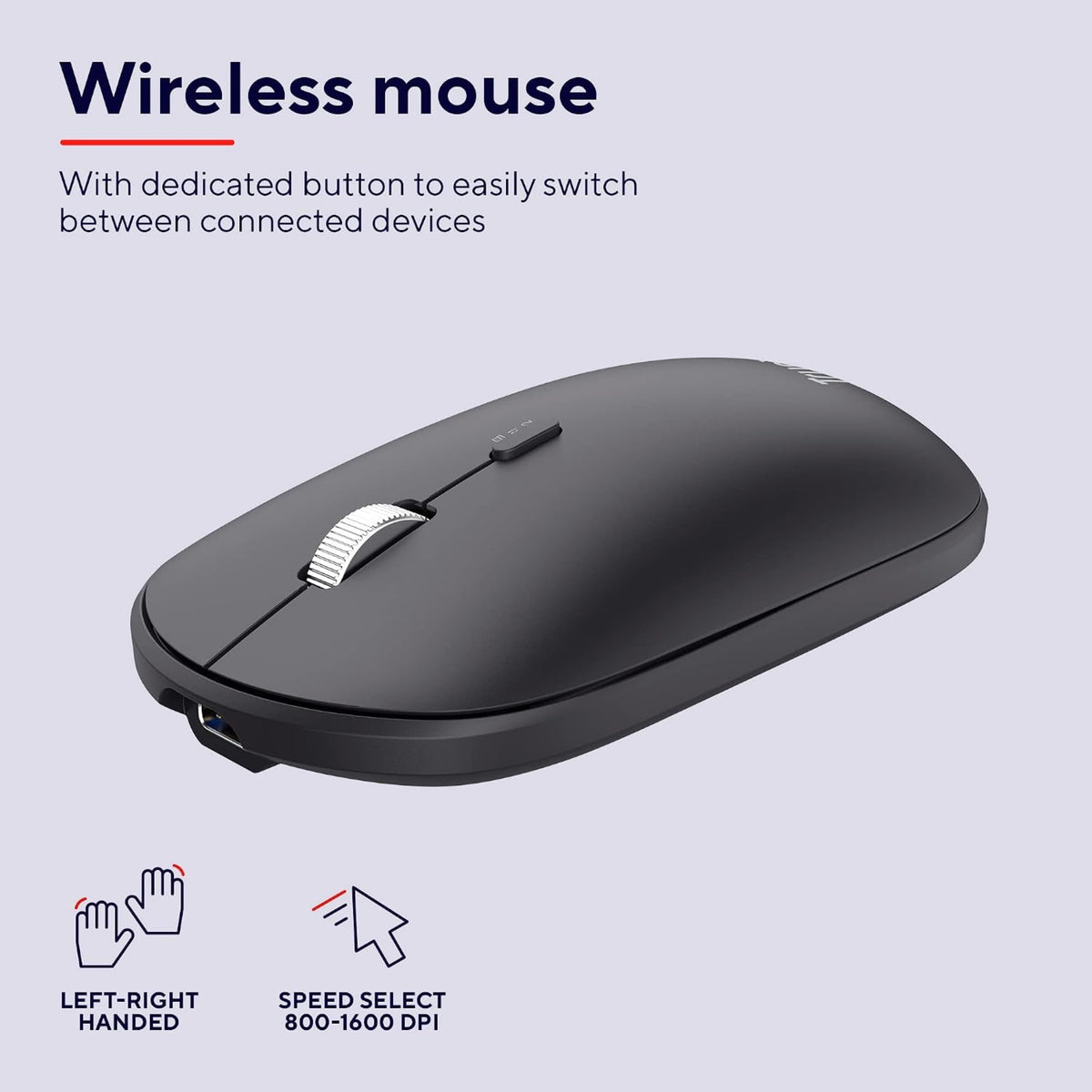 Trust Wireless Bluetooth Keyboard and Mouse QWERTY UK Rechargeable Multi-Device