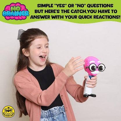 No Brainer Electronic Fast Reactions Yes No Family Quiz Party Game Chaotic Fun