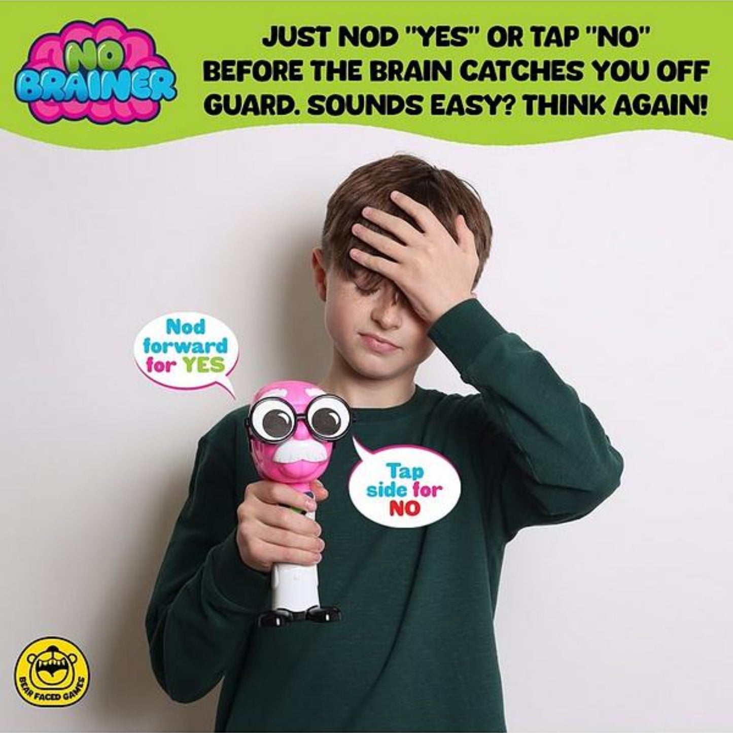 No Brainer Electronic Fast Reactions Yes No Family Quiz Party Game Chaotic Fun