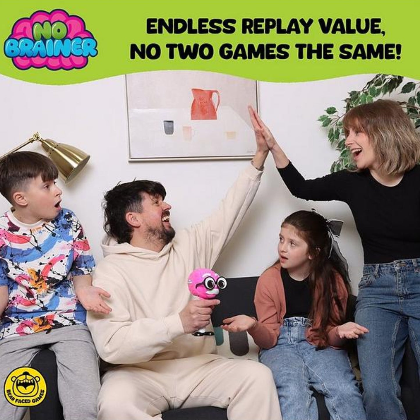 No Brainer Electronic Fast Reactions Yes No Family Quiz Party Game Chaotic Fun