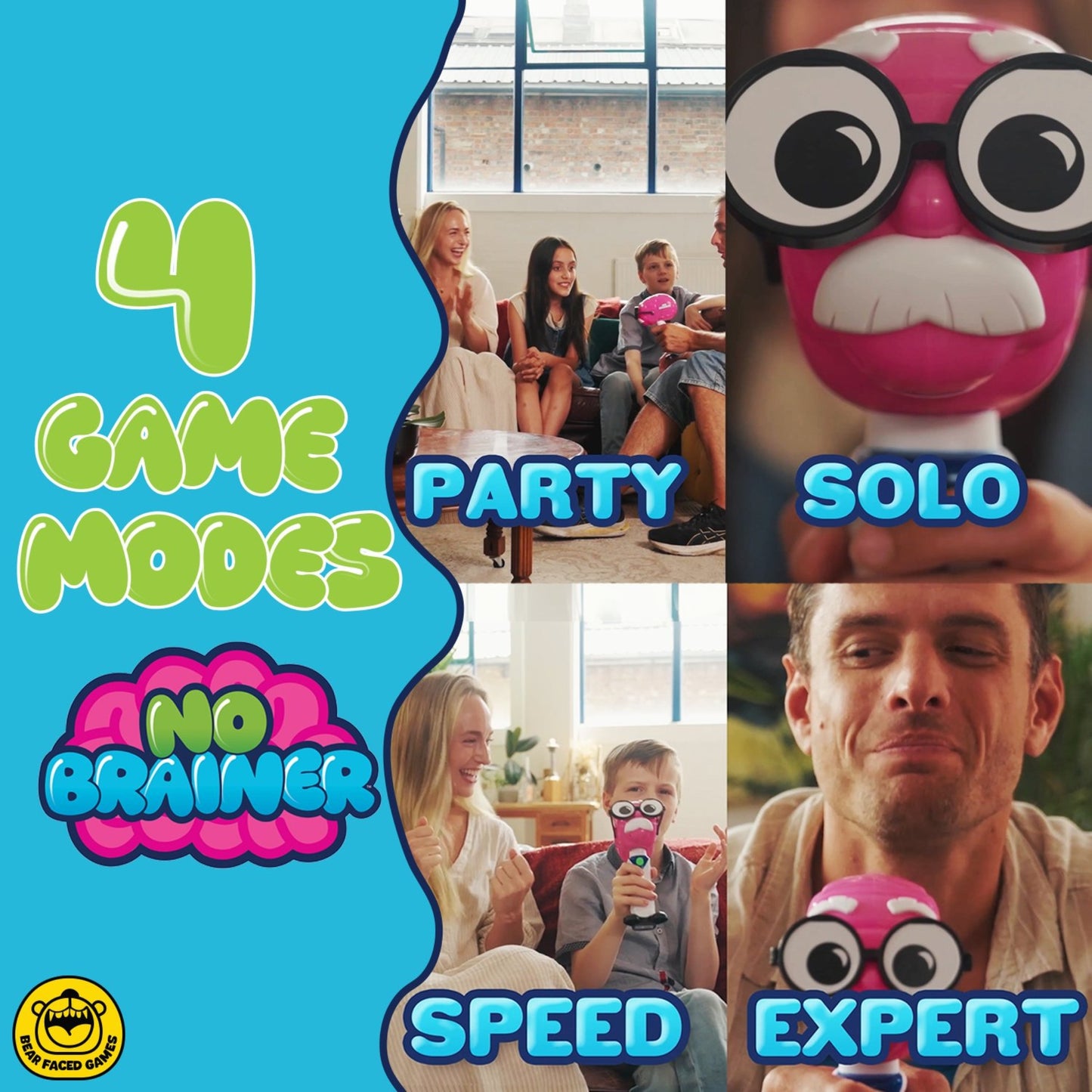 No Brainer Electronic Fast Reactions Yes No Family Quiz Party Game Chaotic Fun