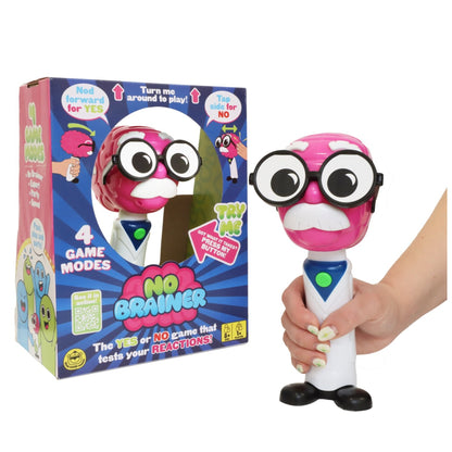 No Brainer Electronic Fast Reactions Yes No Family Quiz Party Game Chaotic Fun