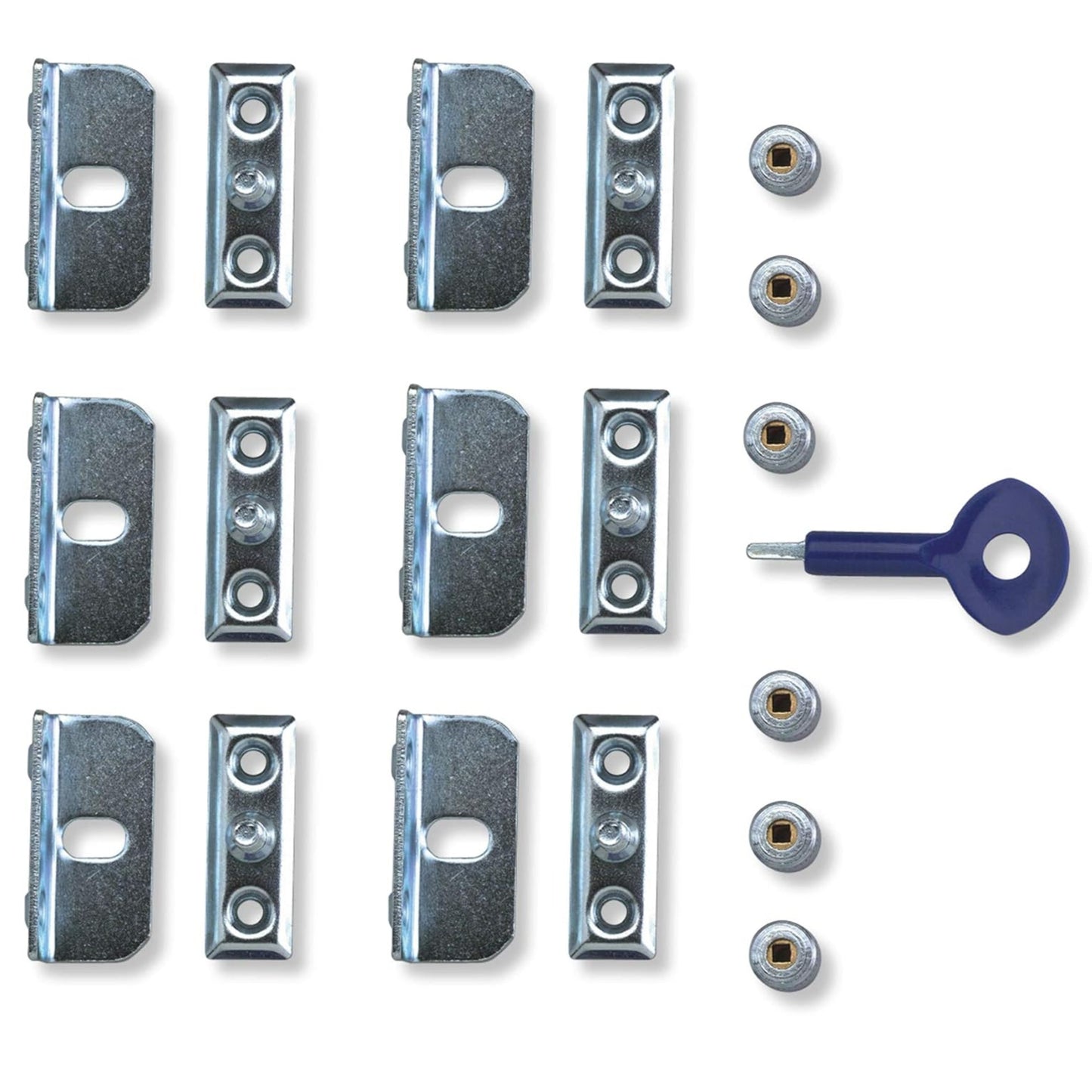 Yale Locks P6P112SC Window Screw Locks Satin Chrome Finish Pack of 6 with 2 Keys