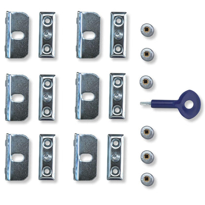 Yale Locks P6P112SC Window Screw Locks Satin Chrome Finish Pack of 6 with 2 Keys