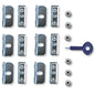 Yale Locks P6P112SC Window Screw Locks Satin Chrome Finish Pack of 6 with 2 Keys