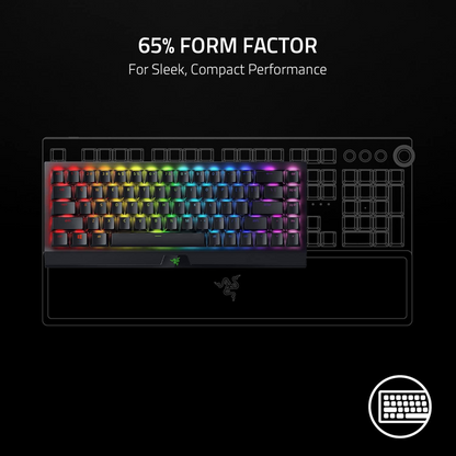 Razer BlackWidow V3 Mini Wireless Gaming Keyboard Yellow Switch QWERTZ German