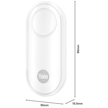 Yale Smart Alarm Button White Panic Button Doorbell Wireless 1km Range AL-PB-1AW