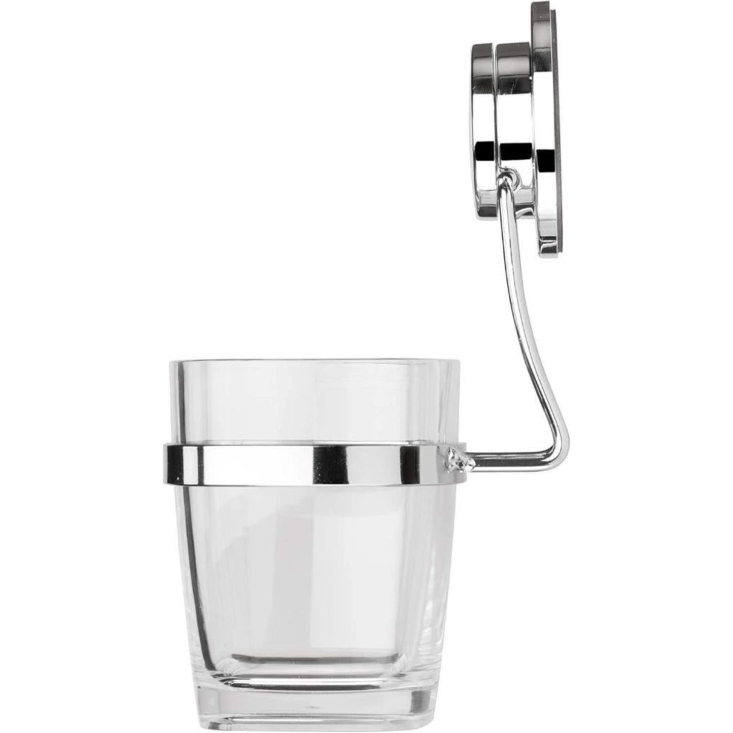 Croydex Tumbler & Holder, Silver Rust Free Stick 'N' Lock - QM291841